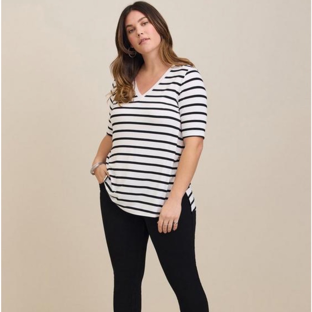 Favorite Tunic Super Soft V-Neck Side Slit Tee